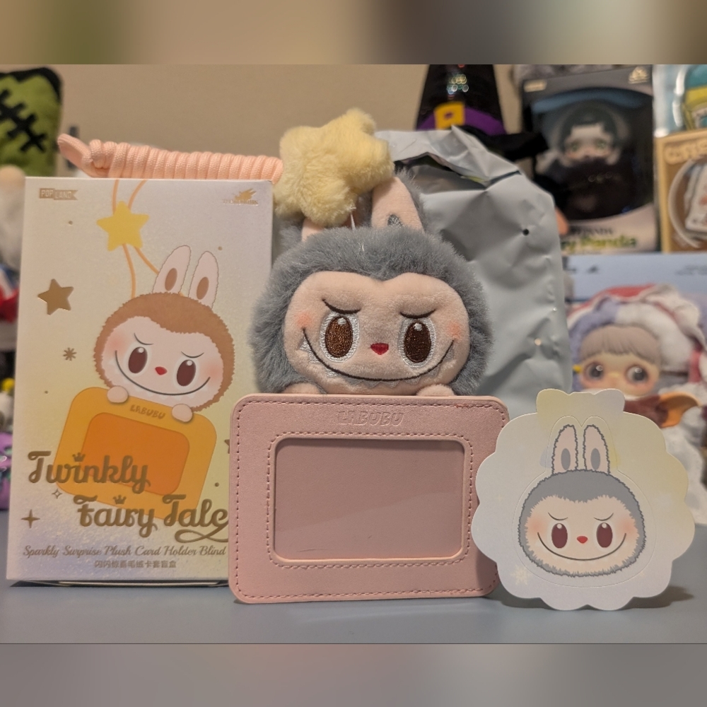 PopLand Exclusive Labubu Twinkle Fairy Plush Card Holder -Confirmed: Rock Grey